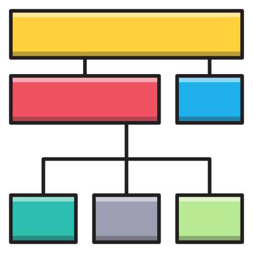 diagramma di flusso Vector Stall Lineal Color icona