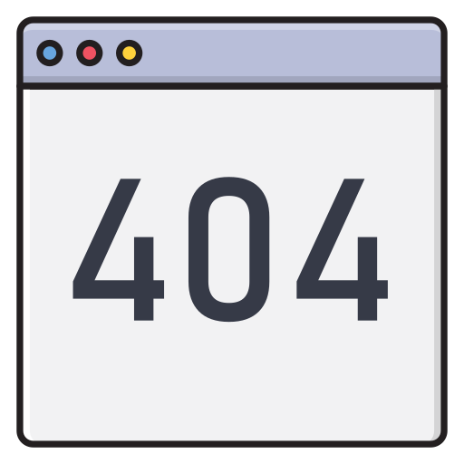 404 fehler Vector Stall Lineal Color icon