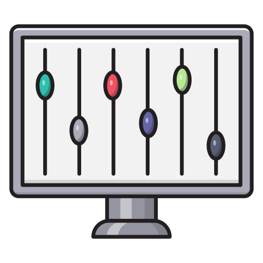 regulować Vector Stall Lineal Color ikona