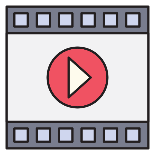 film Vector Stall Lineal Color icon