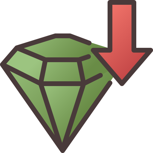 diamant Generic Outline Gradient icoon