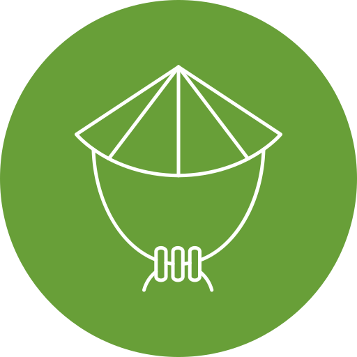 sombrero de bambú Generic Circular icono