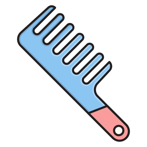 Hair comb Vector Stall Lineal Color icon