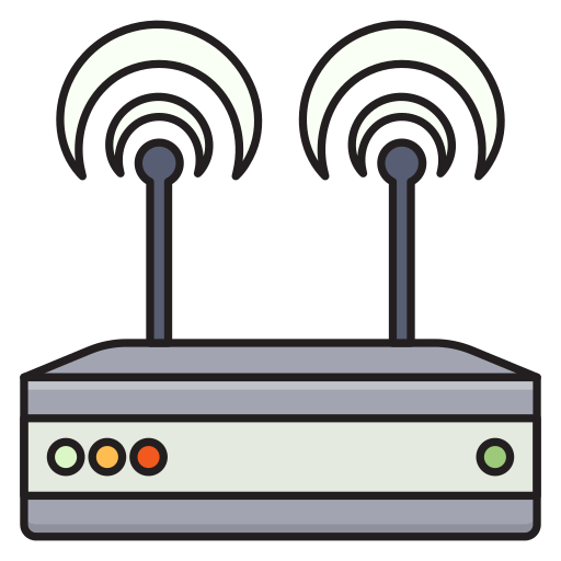 wlan router Vector Stall Lineal Color icon