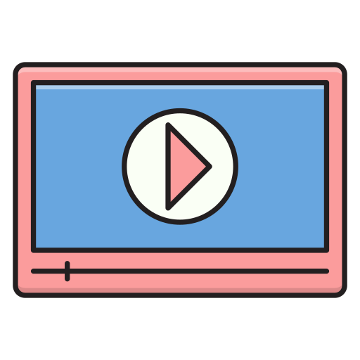 Youtube Vector Stall Lineal Color icon