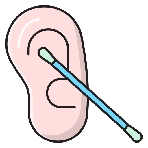 Ear cleaning Vector Stall Lineal Color icon