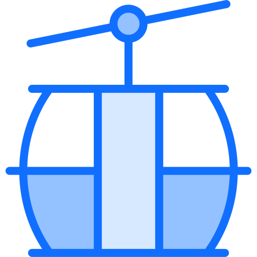 Cable car cabin Generic Blue icon