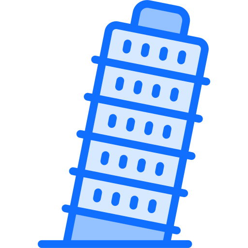 Leaning tower of pisa Generic Blue icon