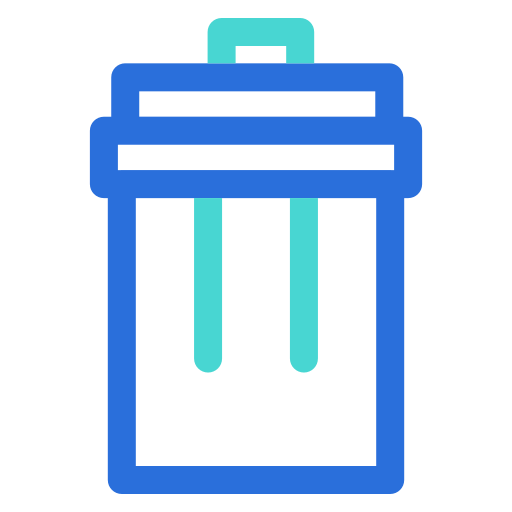 Trash bin Generic Outline Color icon