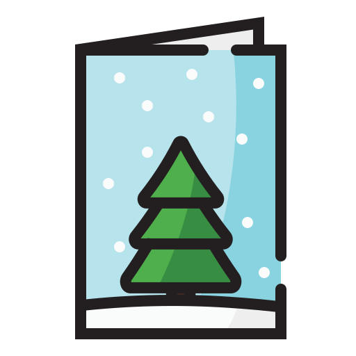 크리스마스 카드 Generic Outline Color icon