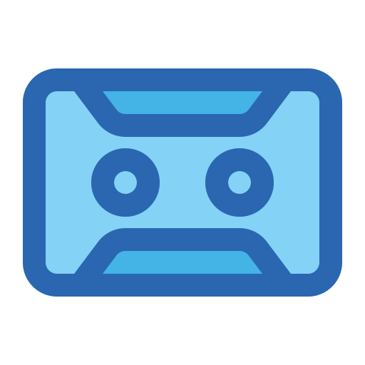 カセットテープ Generic Blue icon