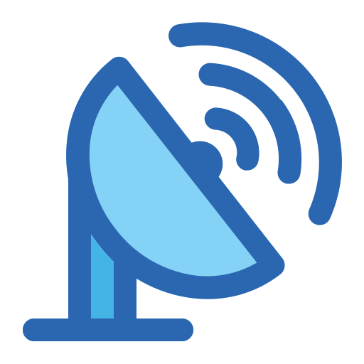 Satellite dish Generic Blue icon