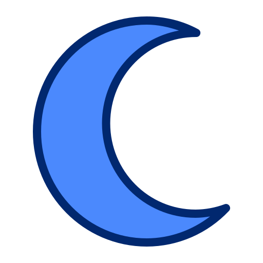 Crescent moon Generic Blue icon