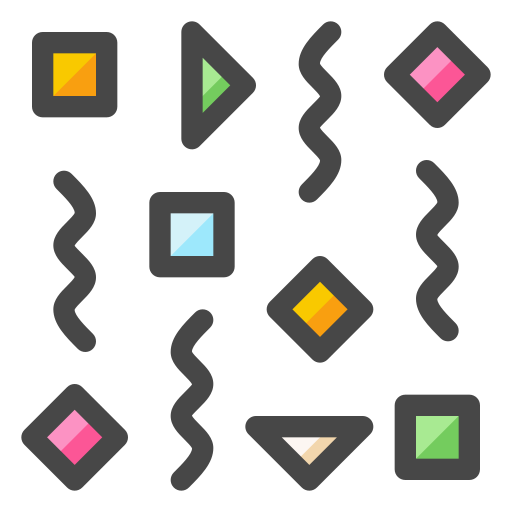 konfetti Generic Outline Color ikona