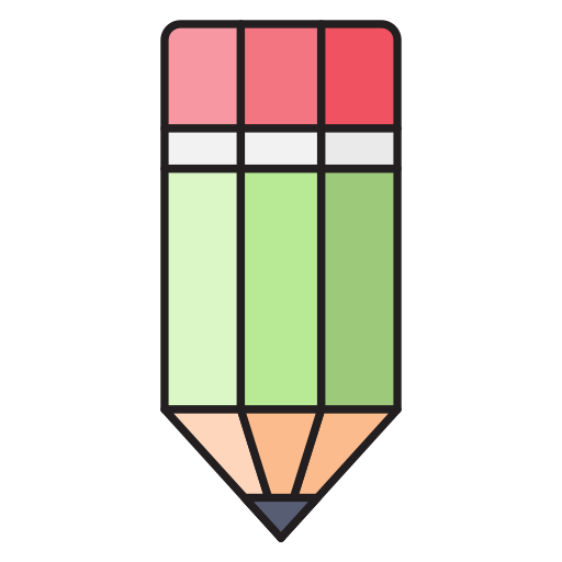 ołówek Vector Stall Lineal Color ikona