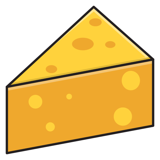 Cheese Vector Stall Lineal Color icon