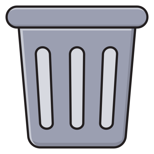 Trash bin Vector Stall Lineal Color icon