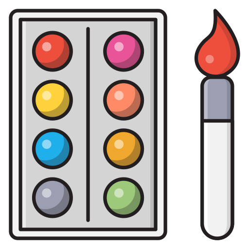 paleta kolorów Vector Stall Lineal Color ikona