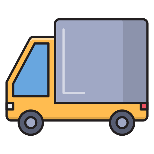 ciężarówka dostawcza Vector Stall Lineal Color ikona