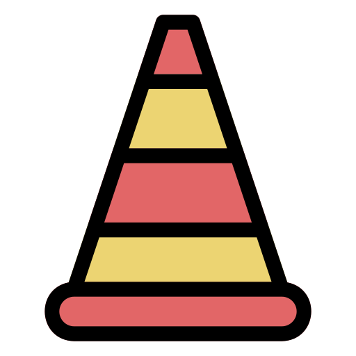 cono di traffico Generic Outline Color icona