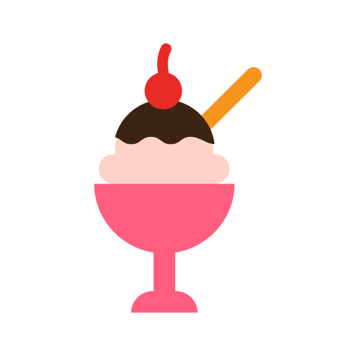 helado con frutas y nueces Generic Flat icono