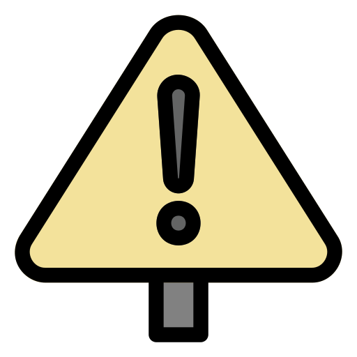 Danger sign Generic Outline Color icon