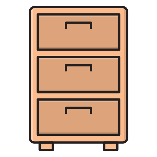 Cabinet Vector Stall Lineal Color icon