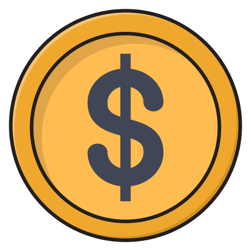 dollar Vector Stall Lineal Color icon