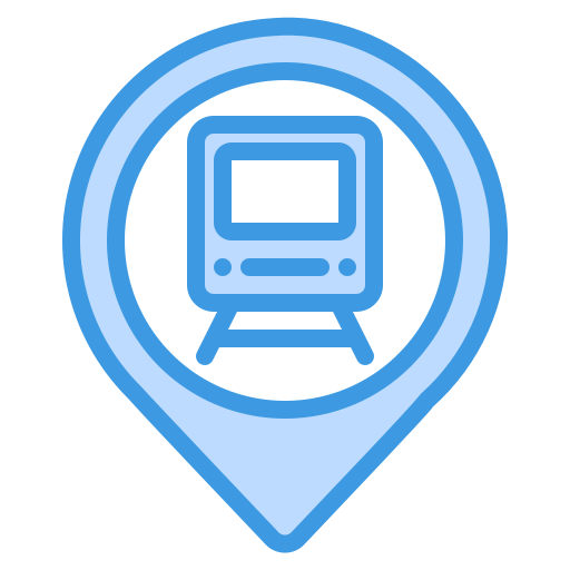 Train station Generic Blue icon