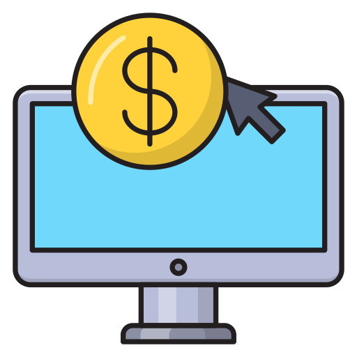 Online banking Vector Stall Lineal Color icon