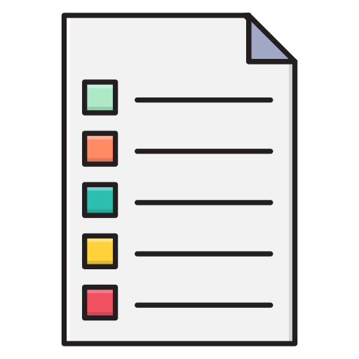 lista di controllo Vector Stall Lineal Color icona