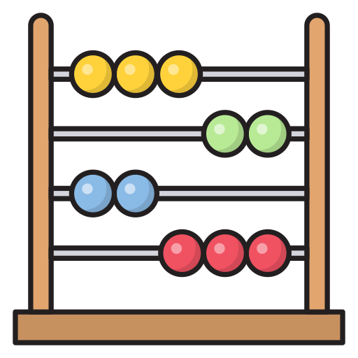 Abacus toy Vector Stall Lineal Color icon