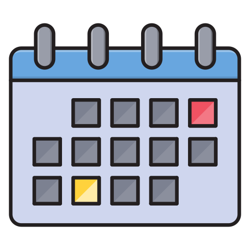 calendario Vector Stall Lineal Color icona