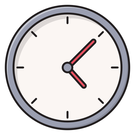 Wall clock Vector Stall Lineal Color icon