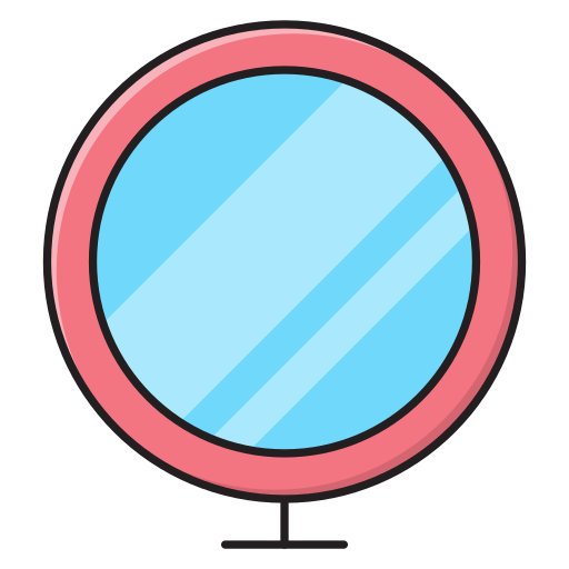 거울 Vector Stall Lineal Color icon