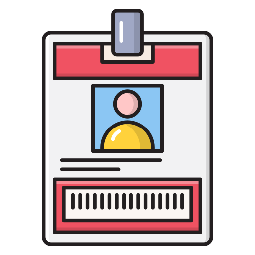 carta d'identità Vector Stall Lineal Color icona