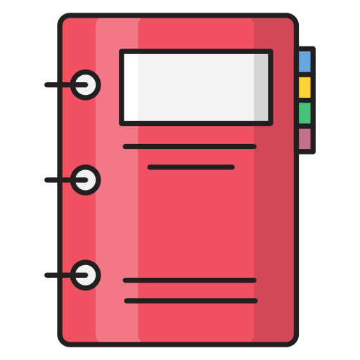 notizbuch Vector Stall Lineal Color icon