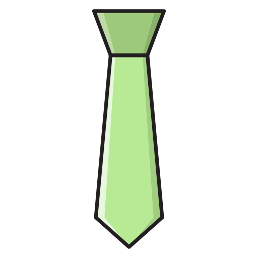 corbata Vector Stall Lineal Color icono