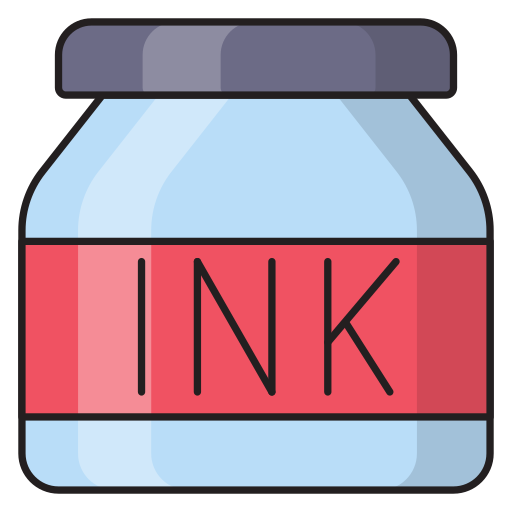 Ink Vector Stall Lineal Color icon