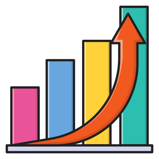 Graph Vector Stall Lineal Color icon