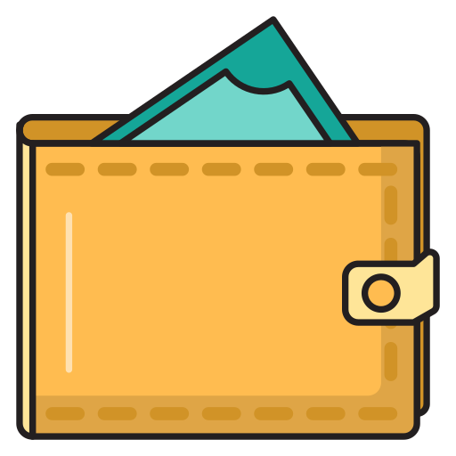 Billfold Vector Stall Lineal Color icon