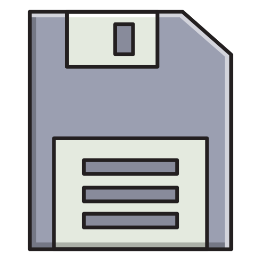guardar el archivo Vector Stall Lineal Color icono