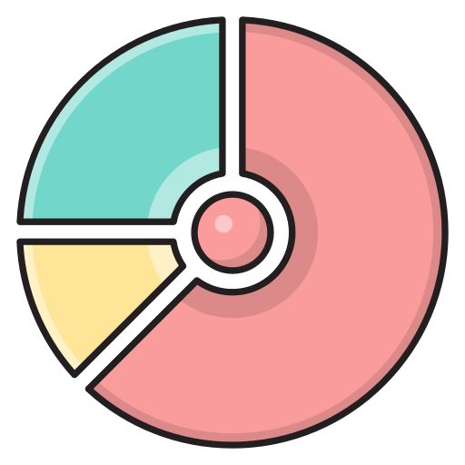 gráfico circular Vector Stall Lineal Color icono
