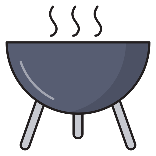 grill Vector Stall Lineal Color icon
