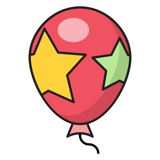 balon Vector Stall Lineal Color ikona