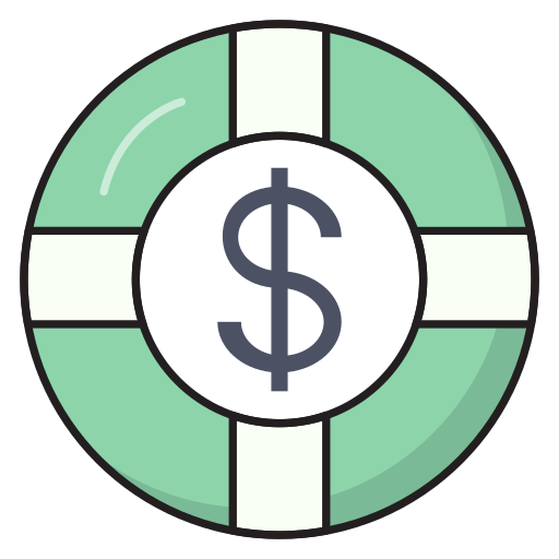 dolar Vector Stall Lineal Color ikona