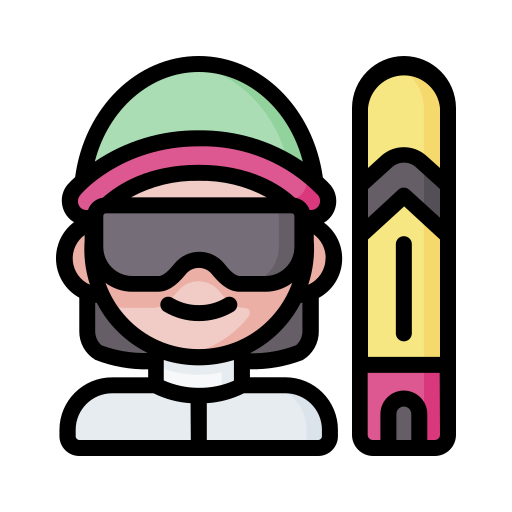 narciarz Generic Outline Color ikona