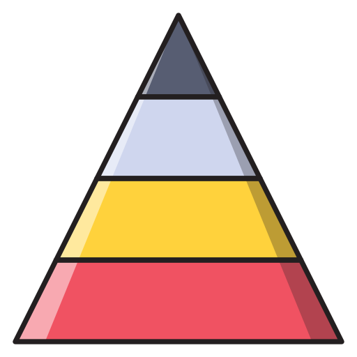 diagramme pyramidal Vector Stall Lineal Color Icône