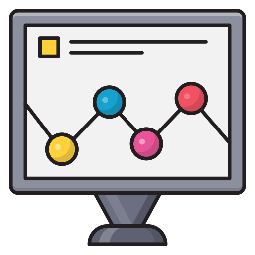 grafico Vector Stall Lineal Color icona