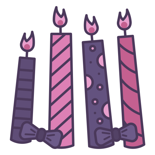 생일 촛불 Generic Outline Color icon